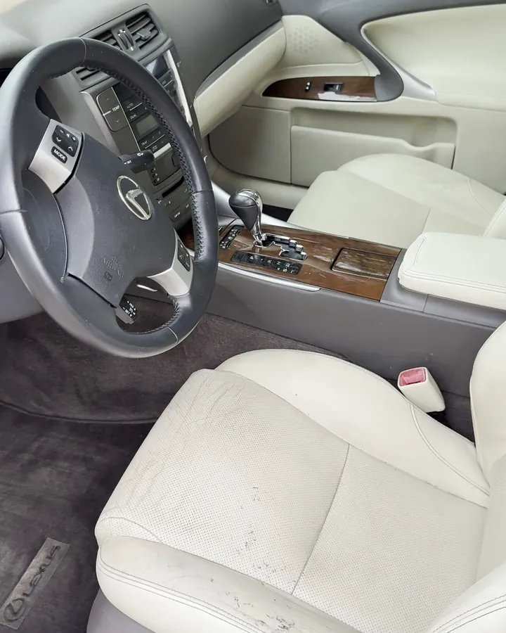 Lexus steering wheel and driver seat after detailing