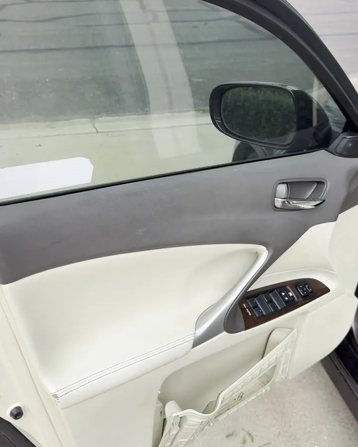 Lexus door panel after detailing