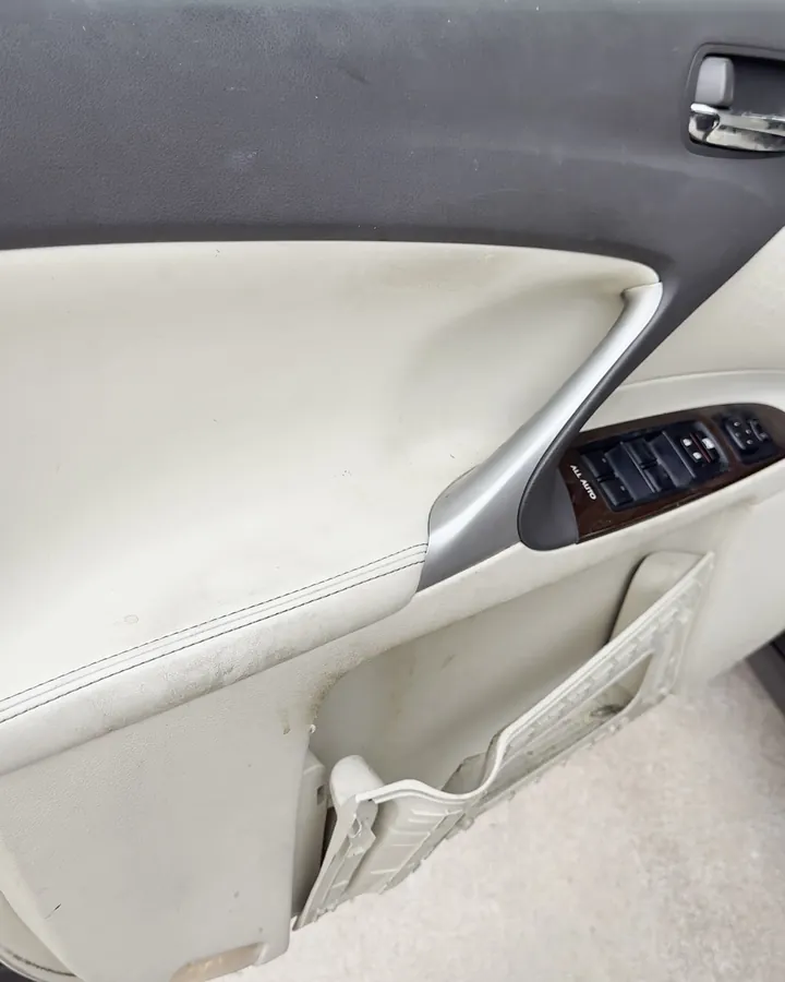 Lexus door panel before detailing